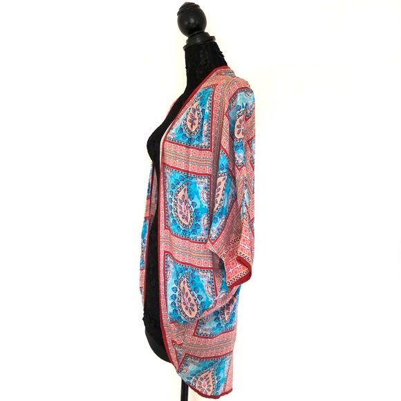 Anthropologie Feathers by Tolani Paisley Kimono - Picture 2 of 7